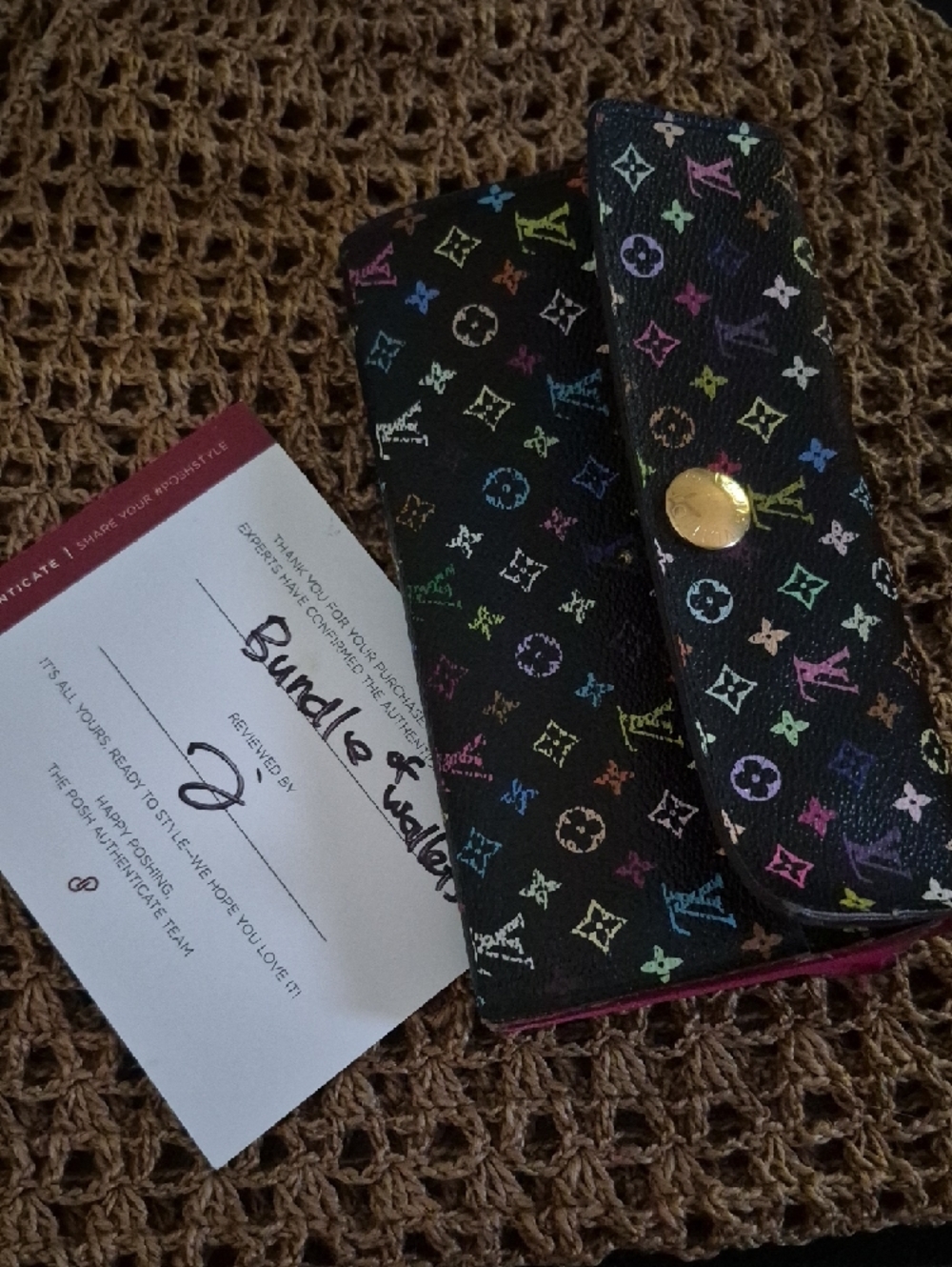 Authentic LV Black Murikami Monogram Wallet (Project Piece) - Picture 11 of 11